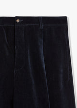 AAGENOVA PANTALONI IN VELLUTO LISCIO