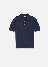 AAITAN CABLE KNITTED POLO SHIRT