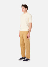 AAITAN CABLE KNITTED POLO SHIRT