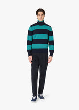 AAITOR WOOL STRIPED TURTLENECK