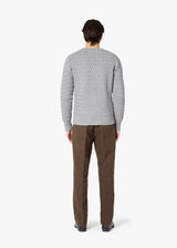 AALVITO ROUND-NECKED BASKETWEAVE STICH SWEATER