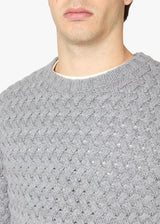 AALVITO ROUND-NECKED BASKETWEAVE STICH SWEATER