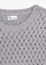 AALVITO ROUND-NECKED BASKETWEAVE STICH SWEATER