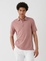 AANDAU POWDER PINK COTTON POLO SHIRT