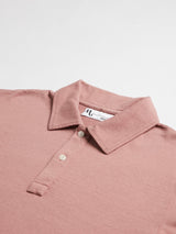 AANDAU POWDER PINK COTTON POLO SHIRT