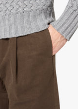 AANTIOCO PANTALONI IN FUSTAGNO CON PINCES