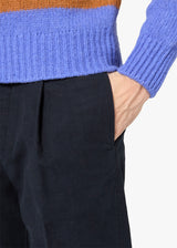 AANTIOCO MOLESKIN TROUSERS WITH DARTS