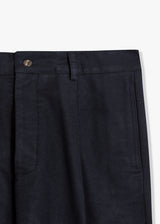 AANTIOCO MOLESKIN TROUSERS WITH DARTS