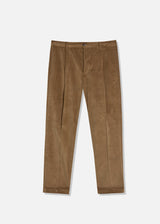 PANTALONI AANTIOCO IN COTONE STRETCH E VELLUTO LISCIO CON PINCES