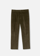 PANTALONI AANTIOCO IN COTONE STRETCH E VELLUTO LISCIO CON PINCES