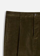 PANTALONI AANTIOCO IN COTONE STRETCH E VELLUTO LISCIO CON PINCES