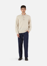 AASHTON WOOL AND CASHMERE POLO SWEATER