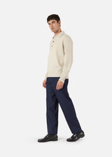 AASHTON WOOL AND CASHMERE POLO SWEATER