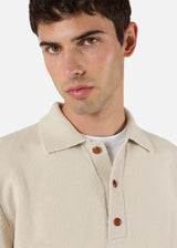 AASHTON WOOL AND CASHMERE POLO SWEATER