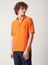 AADEO TERRY POLO WITH POCKET