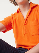 AADEO TERRY POLO WITH POCKET