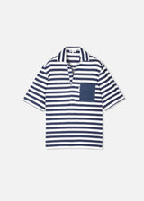 AADEO COTONE - POLO A RIGHE IN SPUGNA