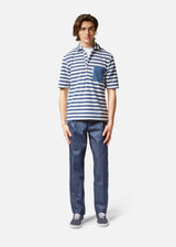 AADEO COTONE - POLO A RIGHE IN SPUGNA