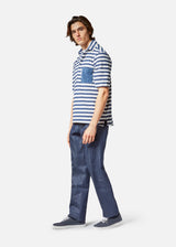 AADEO COTONE - POLO A RIGHE IN SPUGNA