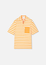 AADEO COTTON - TERRY STRIPED POLOSHIRT