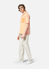 AADEO COTTON - TERRY STRIPED POLOSHIRT