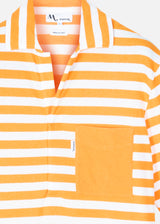 AADEO COTTON - TERRY STRIPED POLOSHIRT