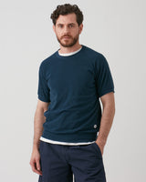 AAGAMENNONE TEAL GREEN TERRY COTTON T-SHIRT