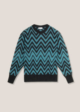 MAGLIA ZIG-ZAG AAMBROSIA IN LANA SHETLAND