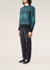 MAGLIA ZIG-ZAG AAMBROSIA IN LANA SHETLAND