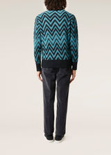 MAGLIA ZIG-ZAG AAMBROSIA IN LANA SHETLAND