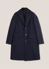 CAPPOTTO MONOPETTO AAMBURGO BLU NAVY