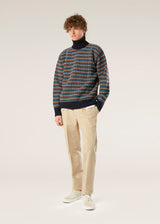 AAMINTORE WOOL TURTLENECK WITH GEOMETRIC PATTERN