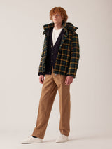 AANGOON CHECKED DOWN BOMBER JACKET