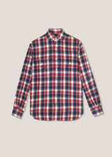 CAMICIA A QUADRI IN FLANELLA ROSSA AANTERO