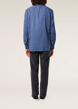 CAMICIA AANTERO IN FLANELLA BLU