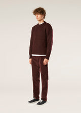 MAGLIA AAPPIO IN LANA E ALPACA BORDEAUX
