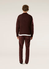 MAGLIA AAPPIO IN LANA E ALPACA BORDEAUX