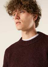 MAGLIA AAPPIO IN LANA E ALPACA BORDEAUX