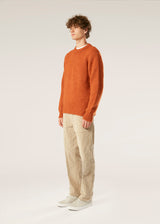 MAGLIA AAPPIO IN LANA E ALPACA ARANCIONE