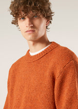 MAGLIA AAPPIO IN LANA E ALPACA ARANCIONE