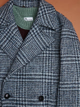 AALBANY DOUBLE BREASTED CHECKED COAT
