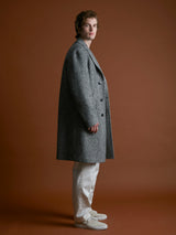 AANTISTENE WOOL HERRINGBONE COAT