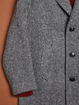 AANTISTENE WOOL HERRINGBONE COAT